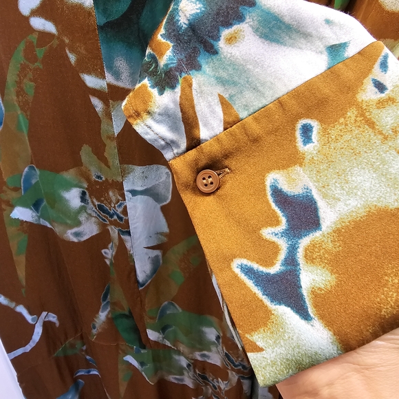 COS Brown Floral High‑Low Dress - Picture 7 of 10